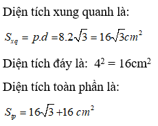 Bài tập Các công thức về hình chóp đều | Lý thuyết và Bài tập Toán 8 có đáp án